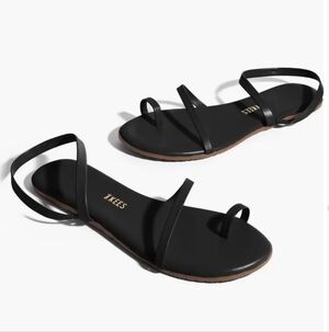 Tkees Black Mia Napa Sandals Size 7